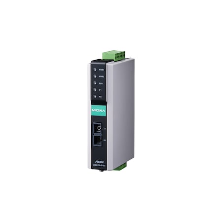 Moxa 1Prt Advnc Modbus Gtway w/1 100Basef Mltimode fbr, Mgate Mb3170-M-Sc-T MGate MB3170-M-SC-T